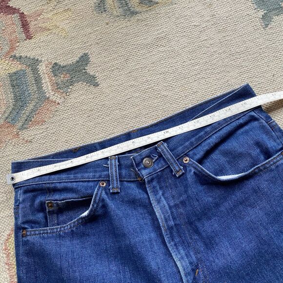 Vintage 70s Levi’s 517 0917 32x29 Blue Jeans Bootcut Flare 1978 Talon Orange Tab - Picture 11 of 13
